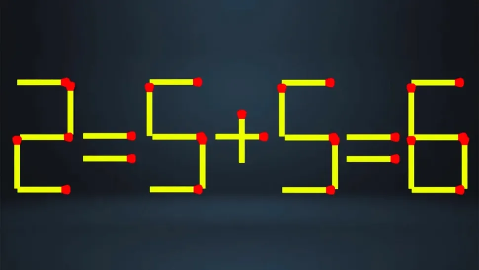 Test IQ la final de an: corectează egalitatea mutând un singur chibrit