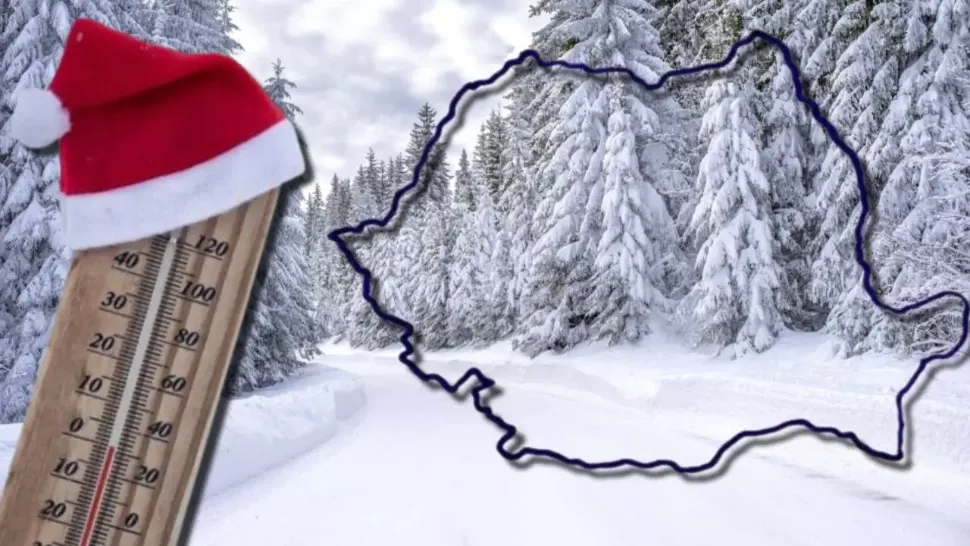 Iarna își intră în drepturi în România cu ninsori și temperaturi scăzute de Crăciun și Revelion