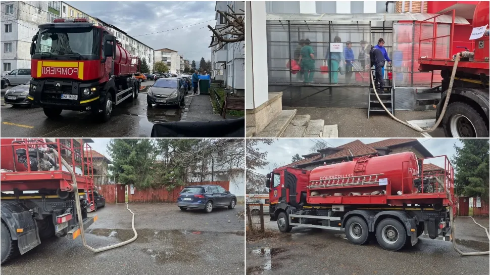 Acțiunile de sprijinire a populației din județele Prahova și Dâmbovița. FOTO: ISU