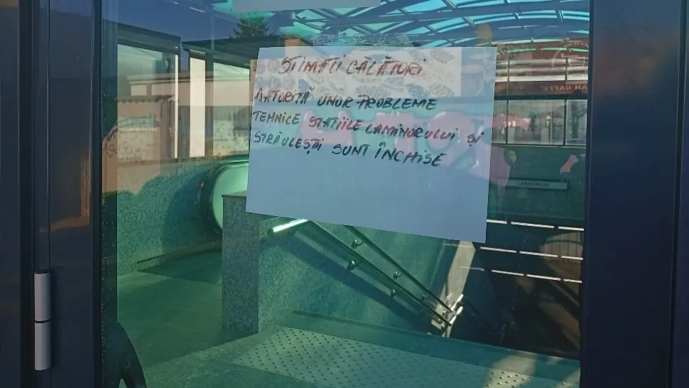 Probleme la metrou, în prima zi a anului. Stațiile Laminorului și Străulești sunt închise din motive tehnice/ Foto: Facebook