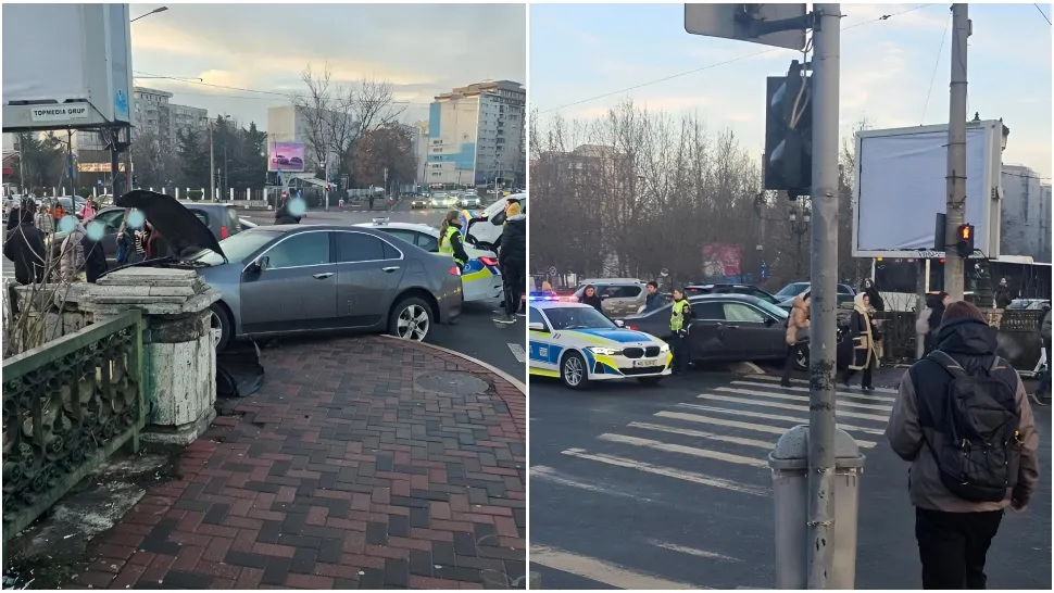 Accident demn de cascadorii rasului în Capitală. FOTO: Facebook
