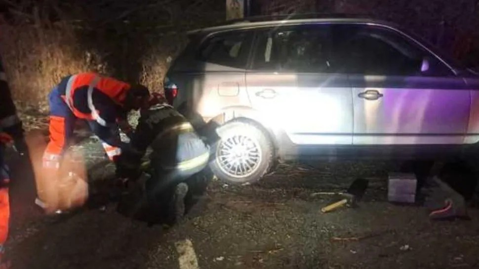 Tragedie în Vaslui. O femeie a murit strivită de propria mașină (foto: ISU Vaslui)