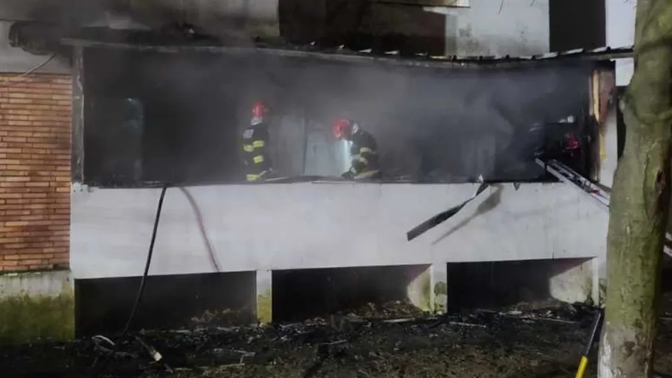 Incendiu in Bacău