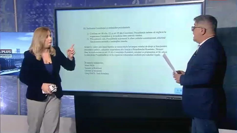 Senatorul Ninel Peia și jurnalista Ionela Arcanu
