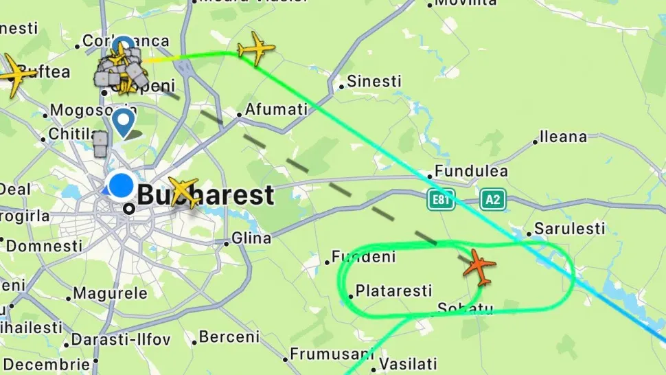 Incident aviatic în Capitală: un avion care zbura spre Egipt revine de urgență la sol. Intervenția de urgență a ISU