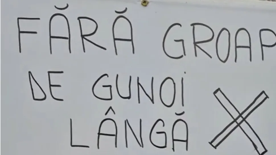 Protest la Năvodari față de construirea unui centru de deșeuri lângă oraș: zeci de omanei, în stradă / Captură video