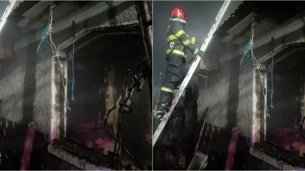 Incendiu devastator în județul Bacău. FOTO: ISU