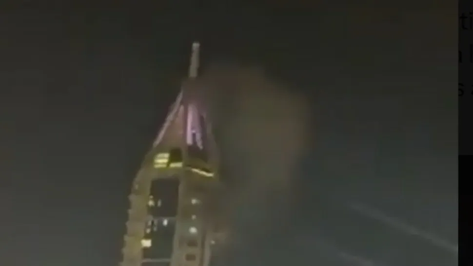 Resturile unei drone au lovit un zârgie-nori din Dubai Marina!