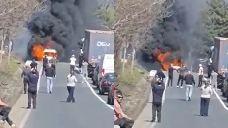 Trafic blocat pe DN 28, în județul Iași