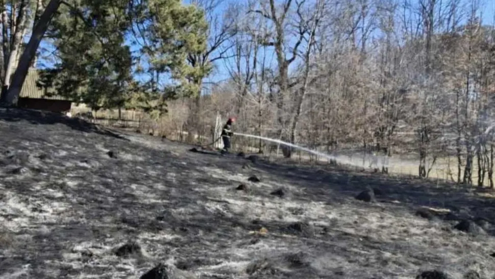 Incendiu în județul Suceava. FOTO: ISU
