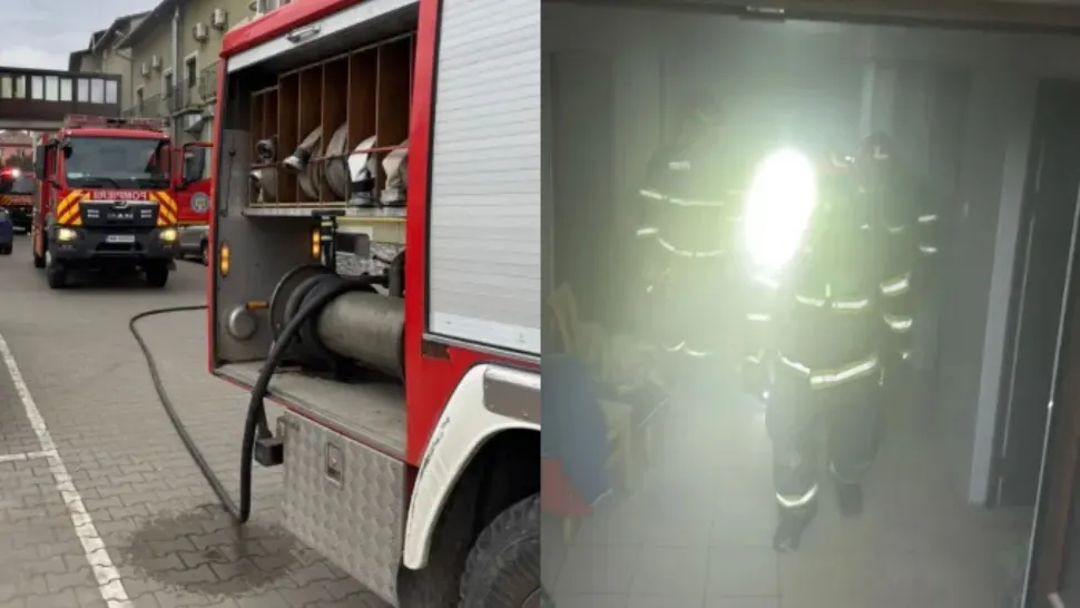 Incendiu într-un hotel din Câmpia Turzii. FOTO: Stiri de Cluj