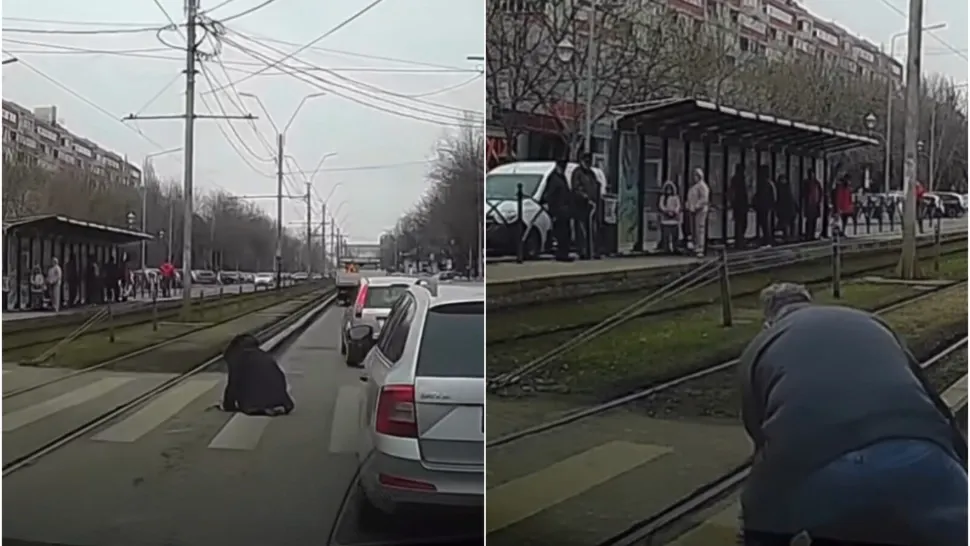 Oamenii nu mai empatizează. Indiferență pe trecerea de pietoni din Sectorul 4: o persoană căzută a fost ignorată de zeci de trecători