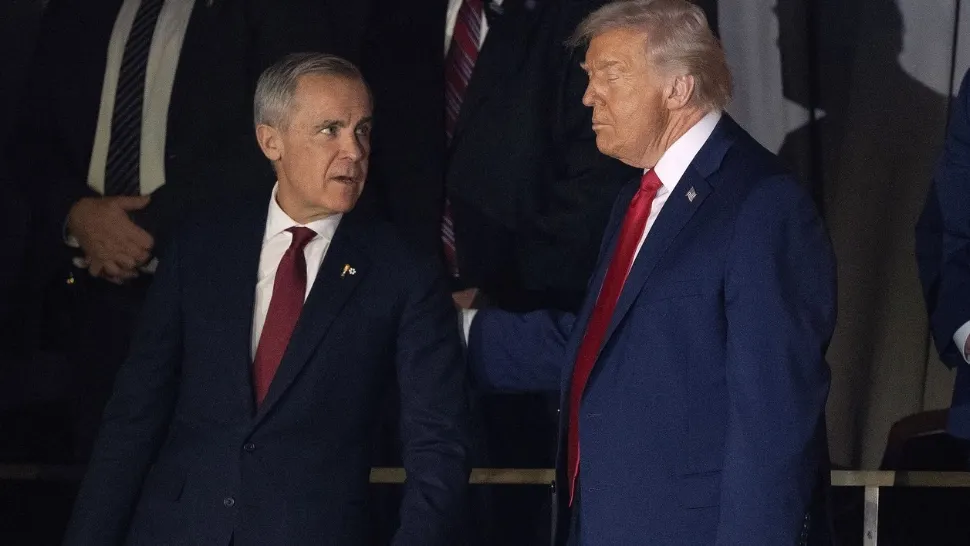 Donald Trump cu Mark Carney. Foto: Profimedia