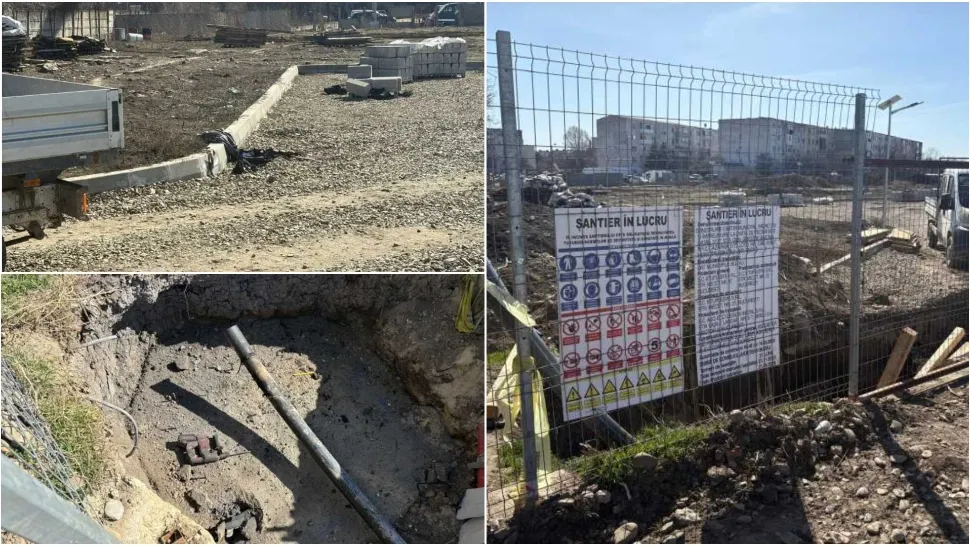 Incident grav pe şantierul noului cimitir din Buzău. FOTO: Agerpres