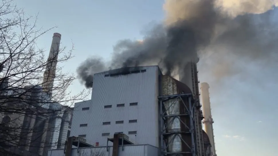 Incendiu la Termocentrala Rovinari. Singurul grup funcțional a fost oprit - FOTO