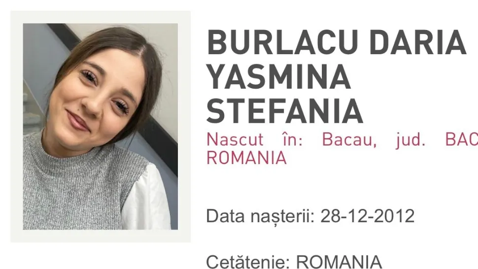 Minoră dispărută în București.