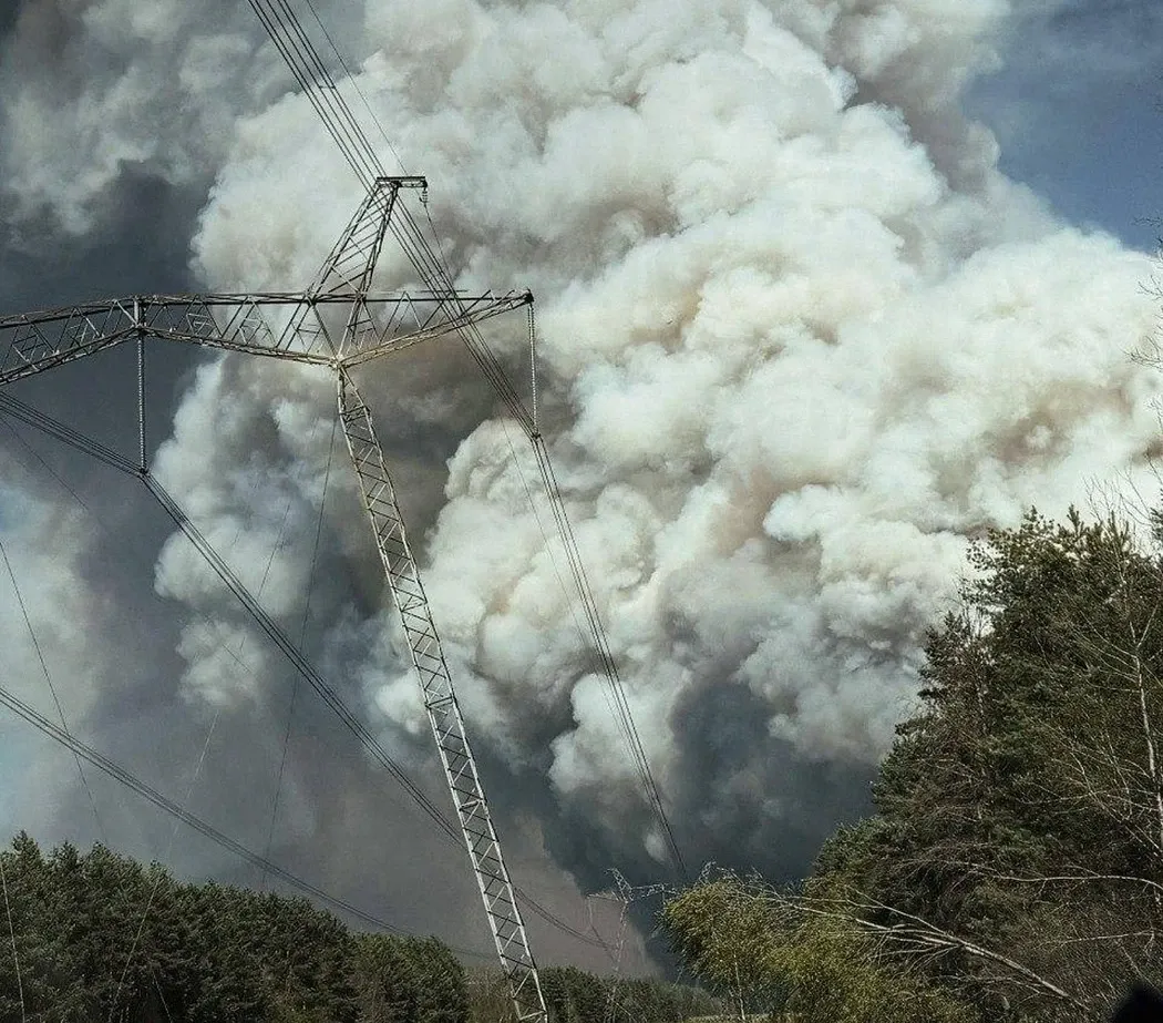 Incendiu uriaș la Cernobîl. Foto: Profimedia