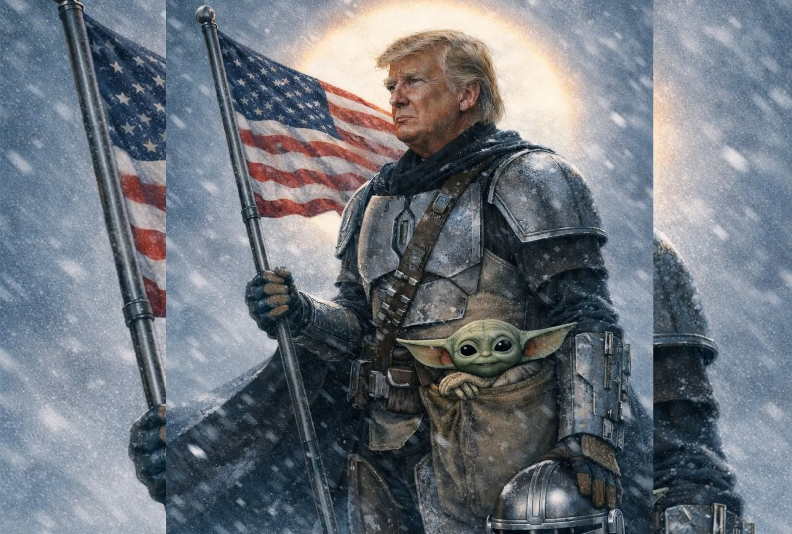 După Isus și Papă, Trump a ajuns și vedetă Star Wars. Foto/Casa Albă