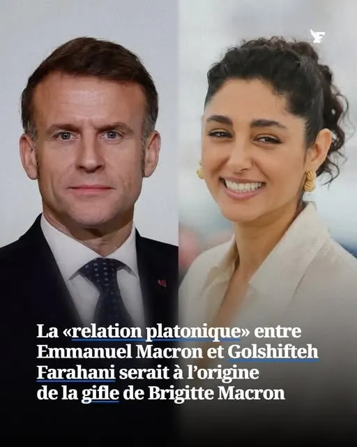Emmanuel Macron și actrița Golshifteh Farahani