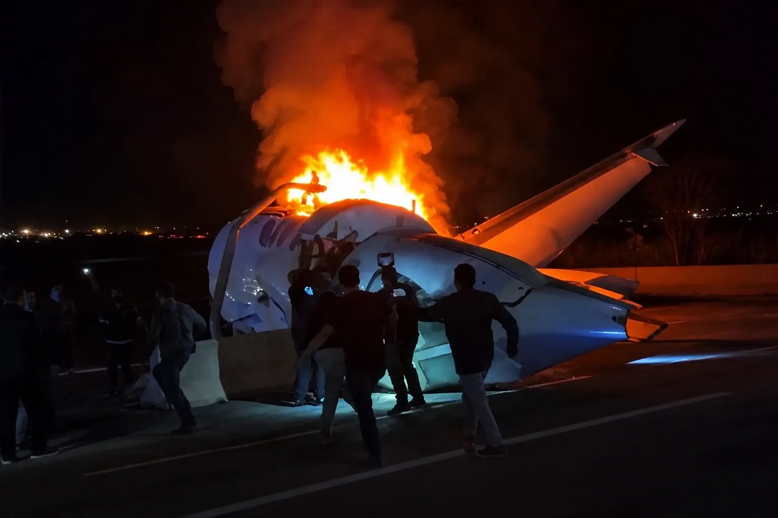 Avion prăbușit/ Captură video 