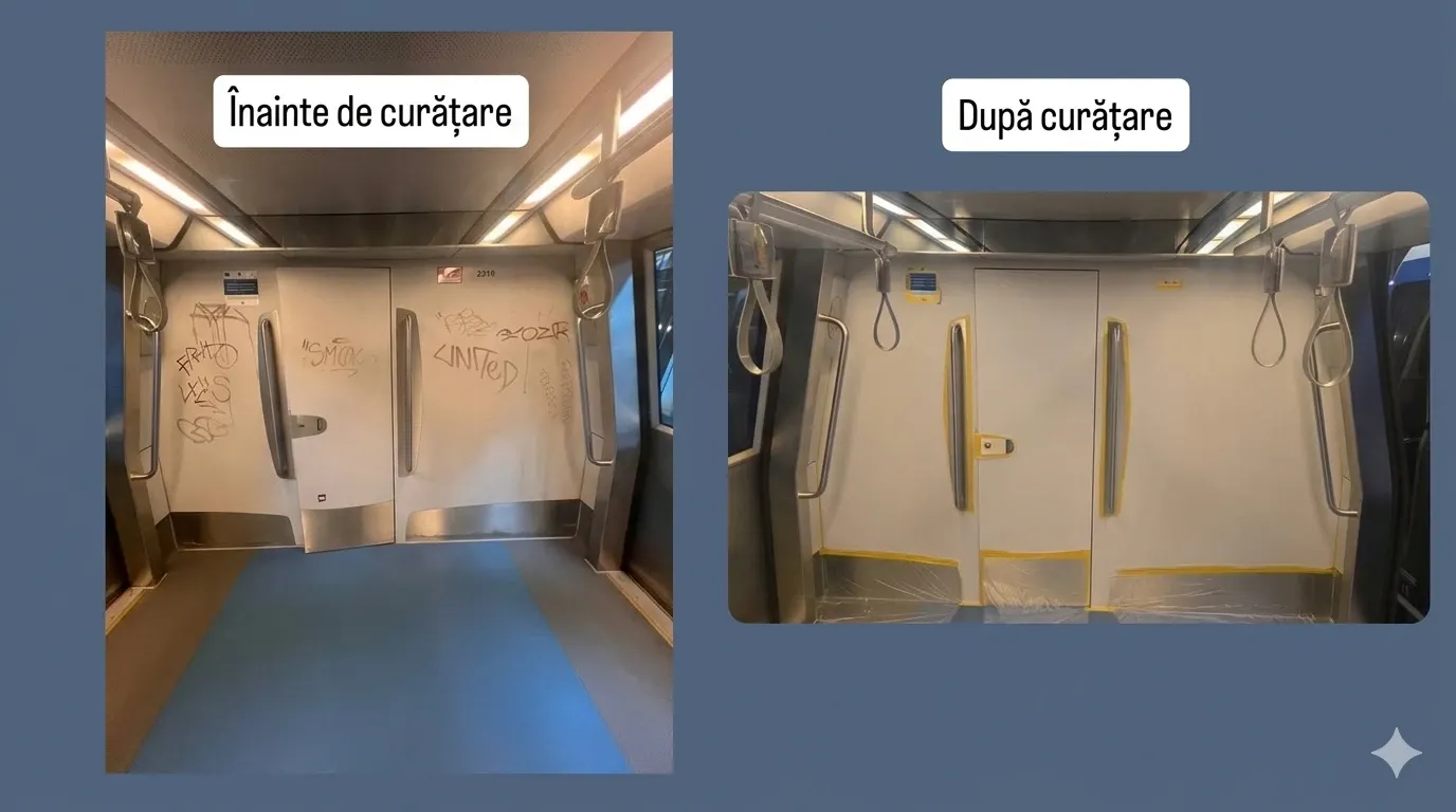 Garnitură metrou/ Foto: Colaj Facebook