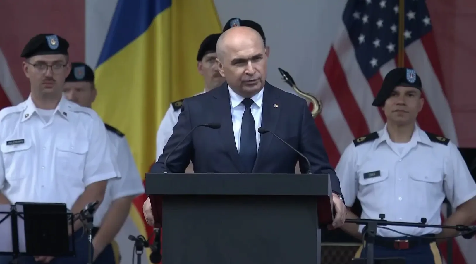Ilie Bolojan la recepția ofocială de la Amnasada SUA cu ocazia Zilei SUA. Foto/Captură video