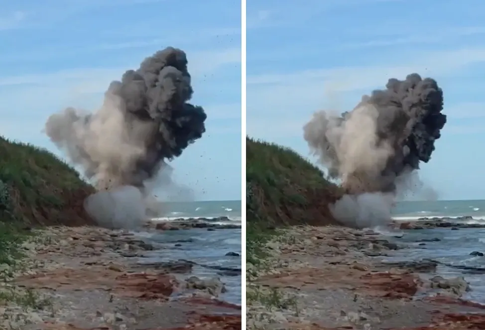 Mină detonată la Vama Veche (MApN)