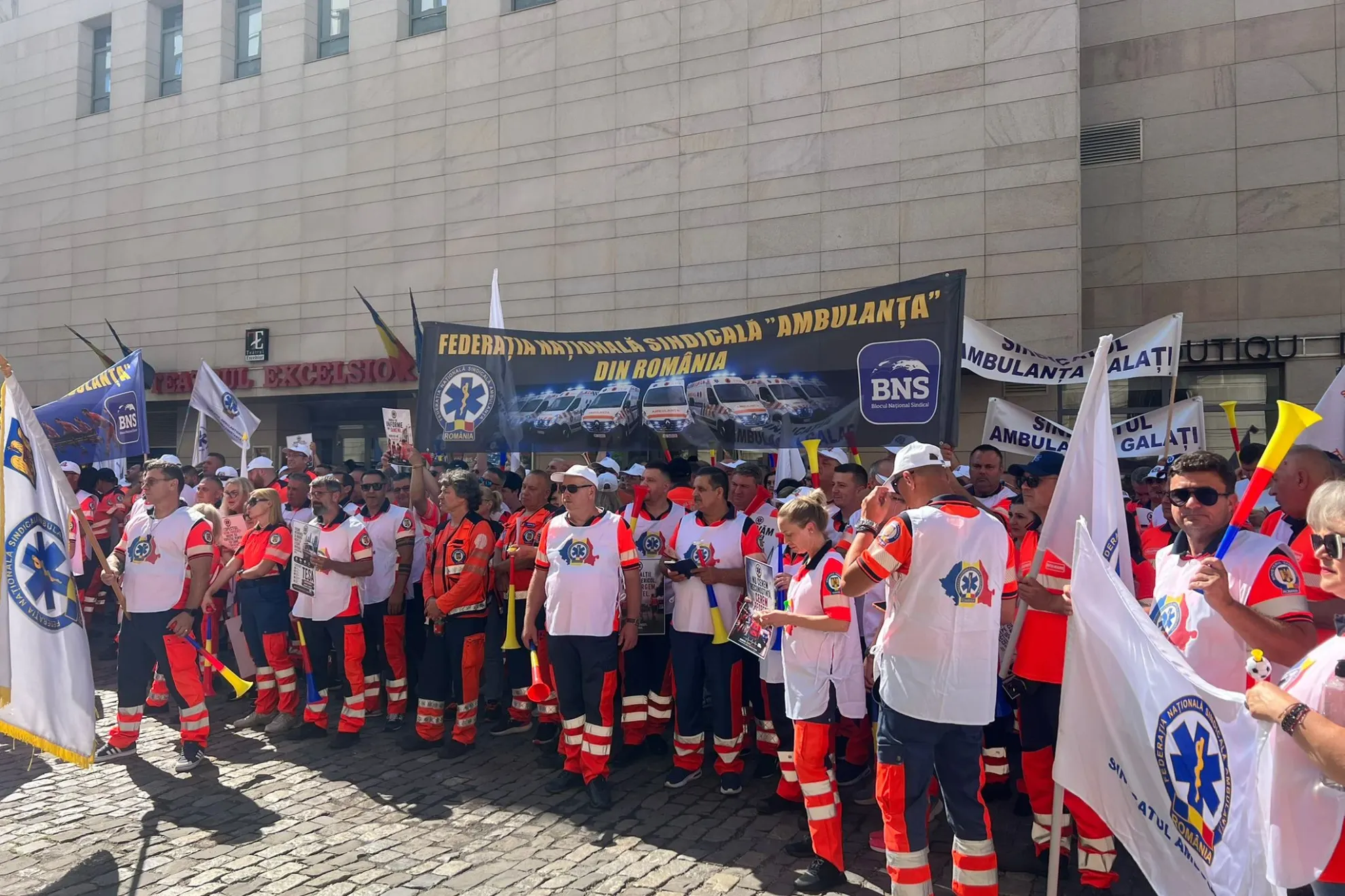 Proteste angajați ambulanță