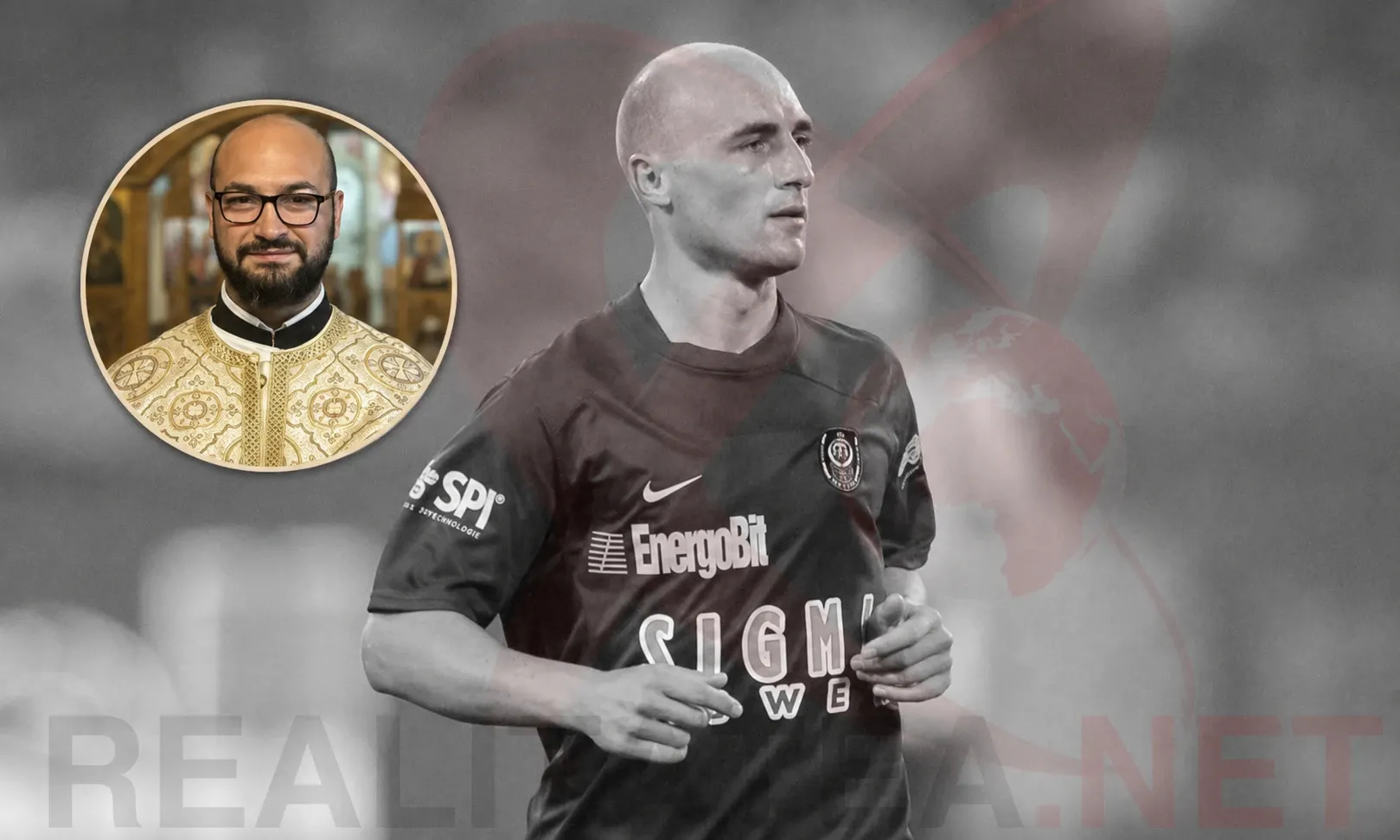 Gabi Mureșan și părintele Toni Lucian Dumitru