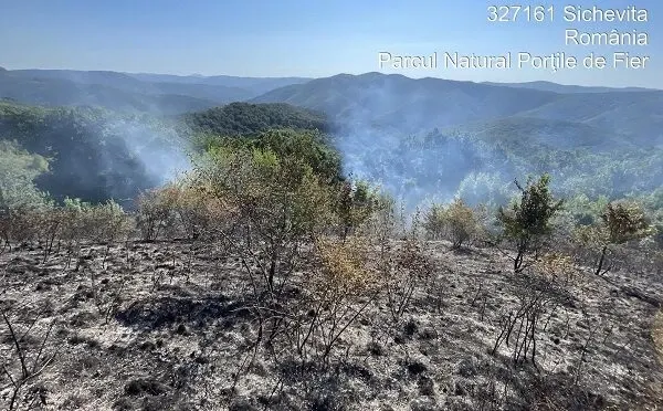 Incendii de vegetație în munții Banatului