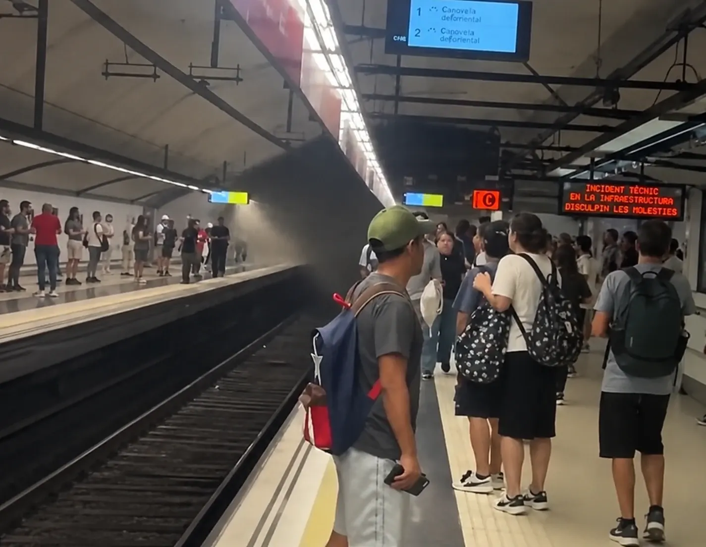 Incendiu metrou/ Captură video 