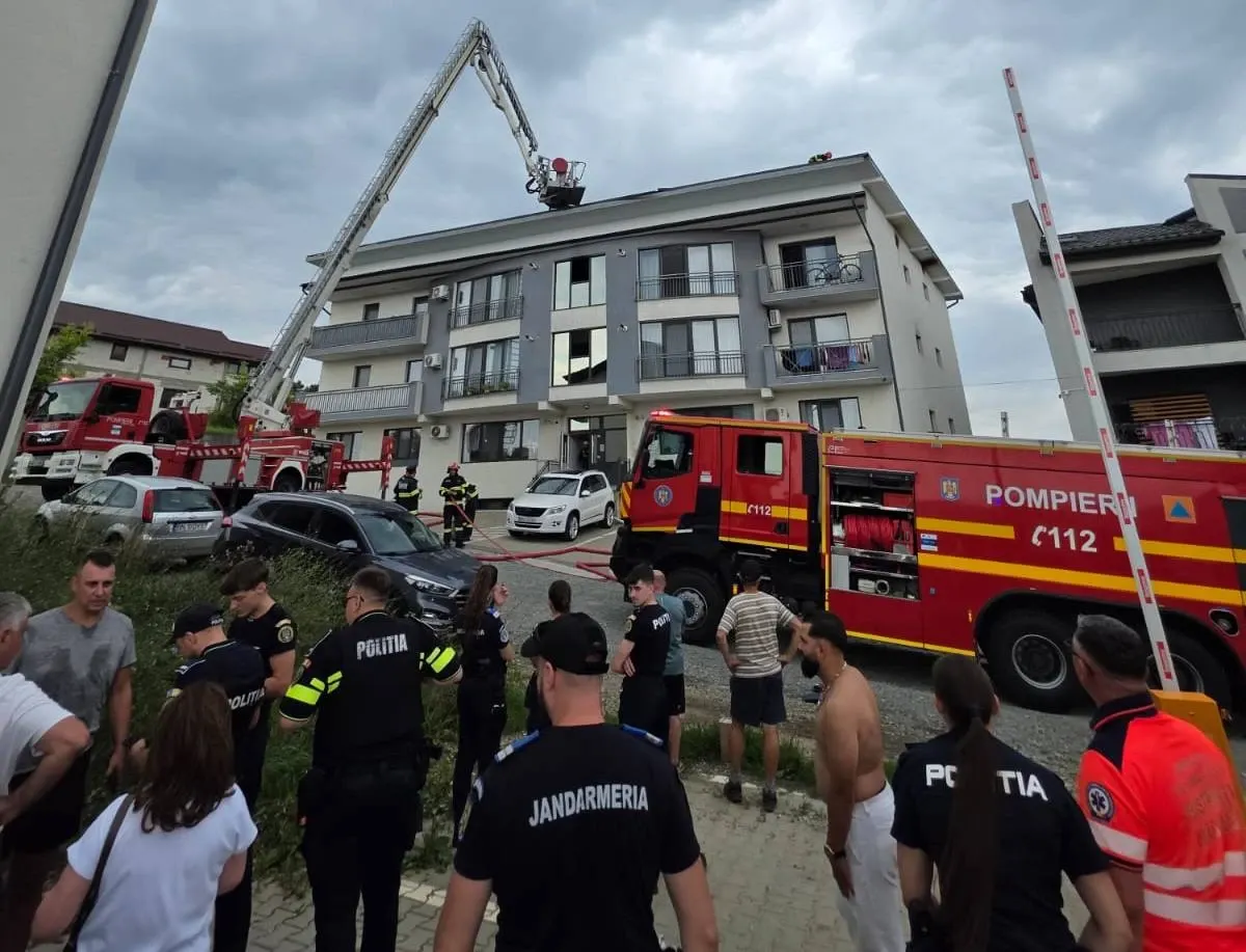 Incendiu la Bistrița (ISU)