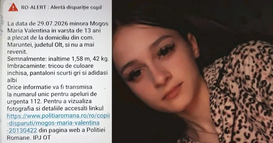 Minoră dispărută în Olt