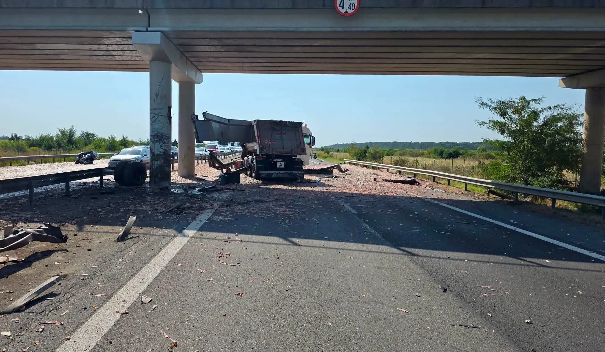 Accident A1 / Foto: Facebook Info Trafic Bucuresti si Ilfov
