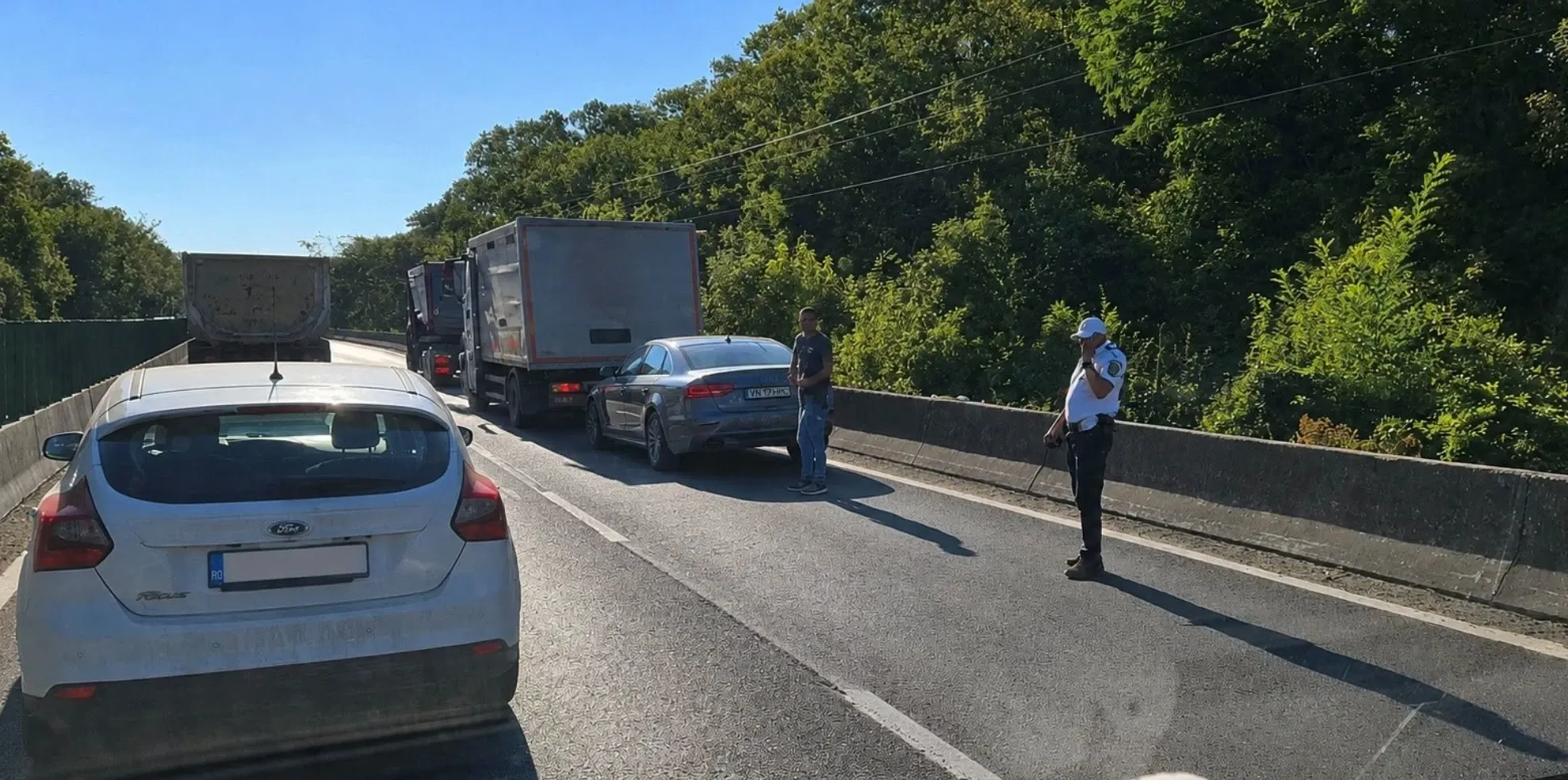 Accident DNCB / Foto: Facebook Info Trafic Bucuresti Ilfov