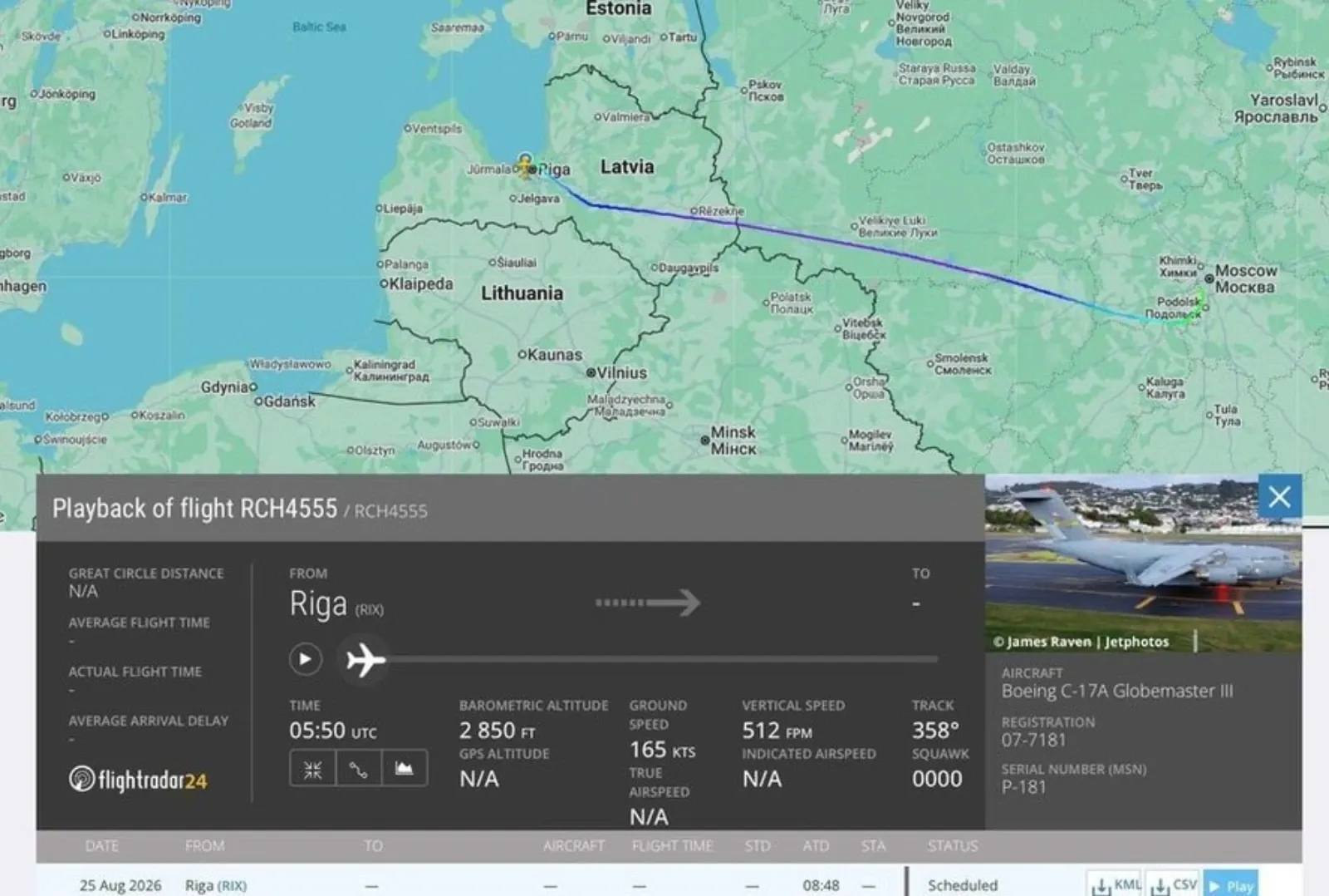 FOTO: Flightradar24