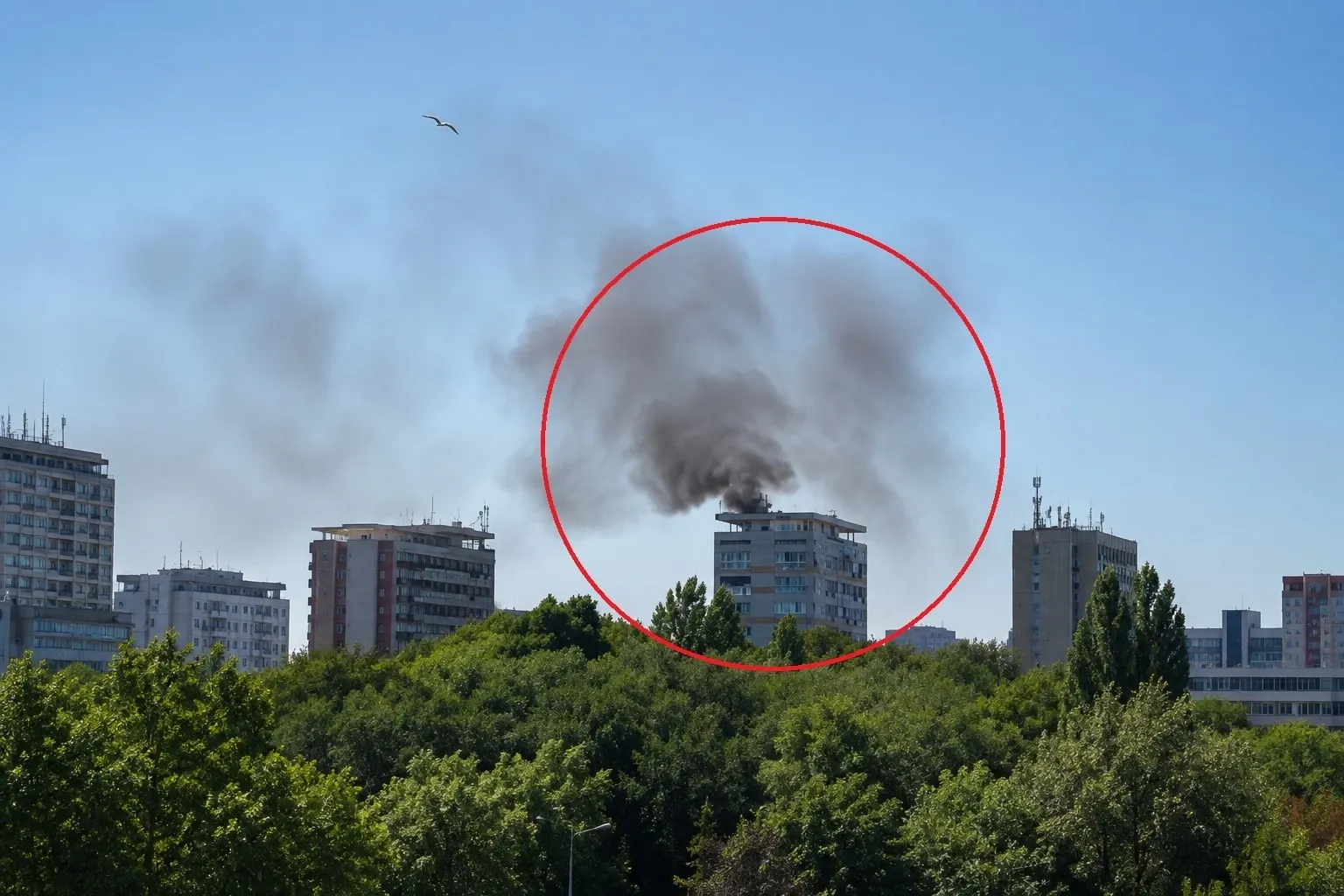 Incendiu bloc/  Captură video 