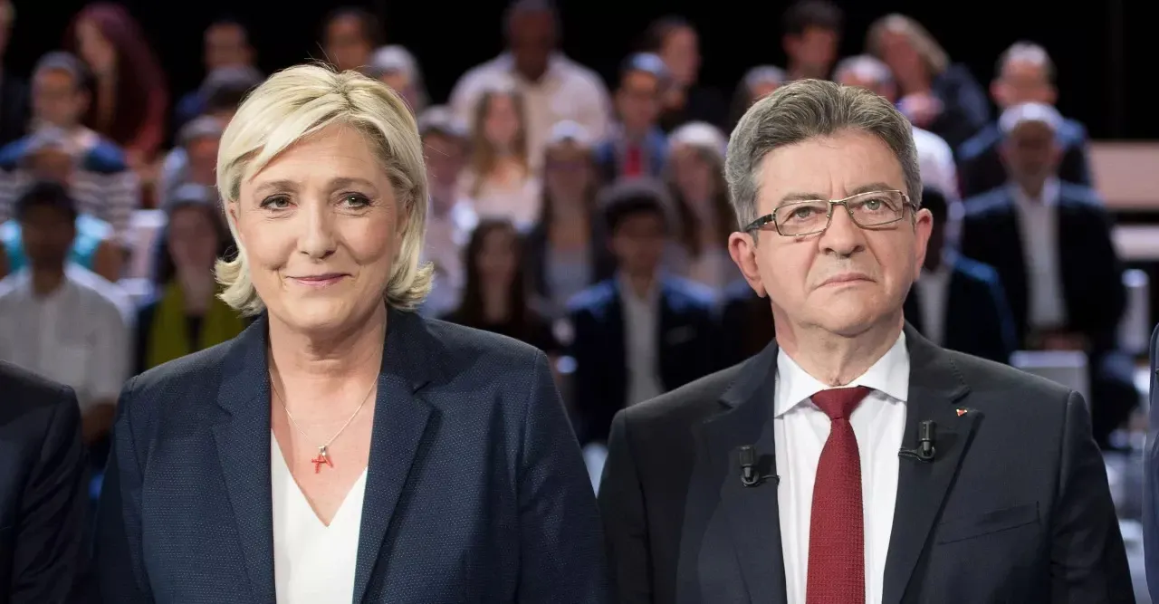Marine Le Pen și Jean-Luc Melenchon
