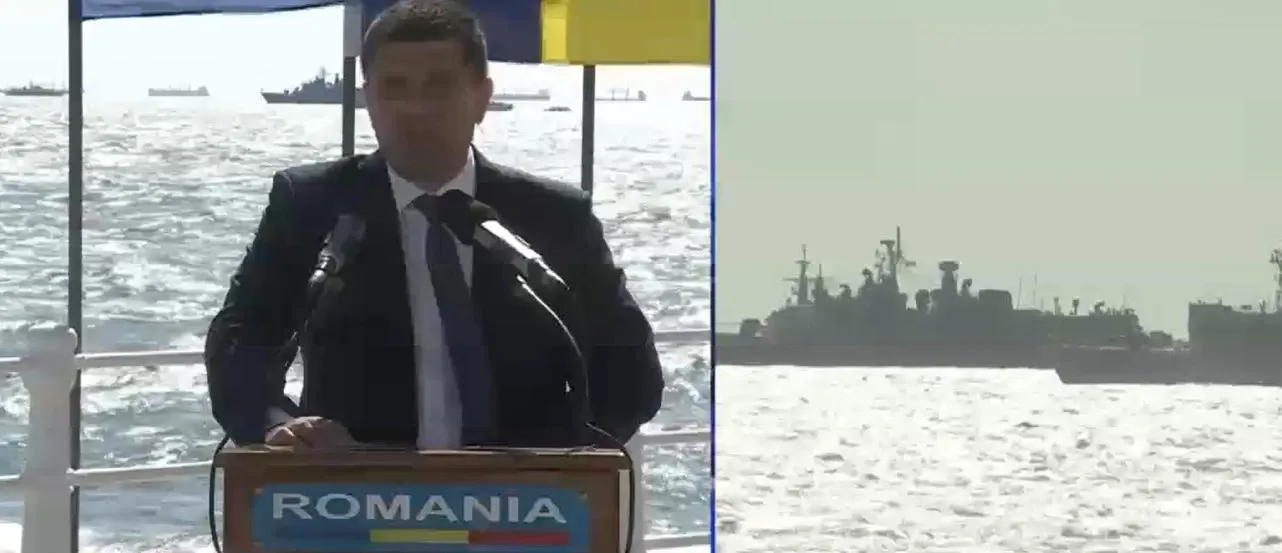 Radu Miruță la ceremoniile de Ziua Marinei 15 august 2026. Foto/Captură video