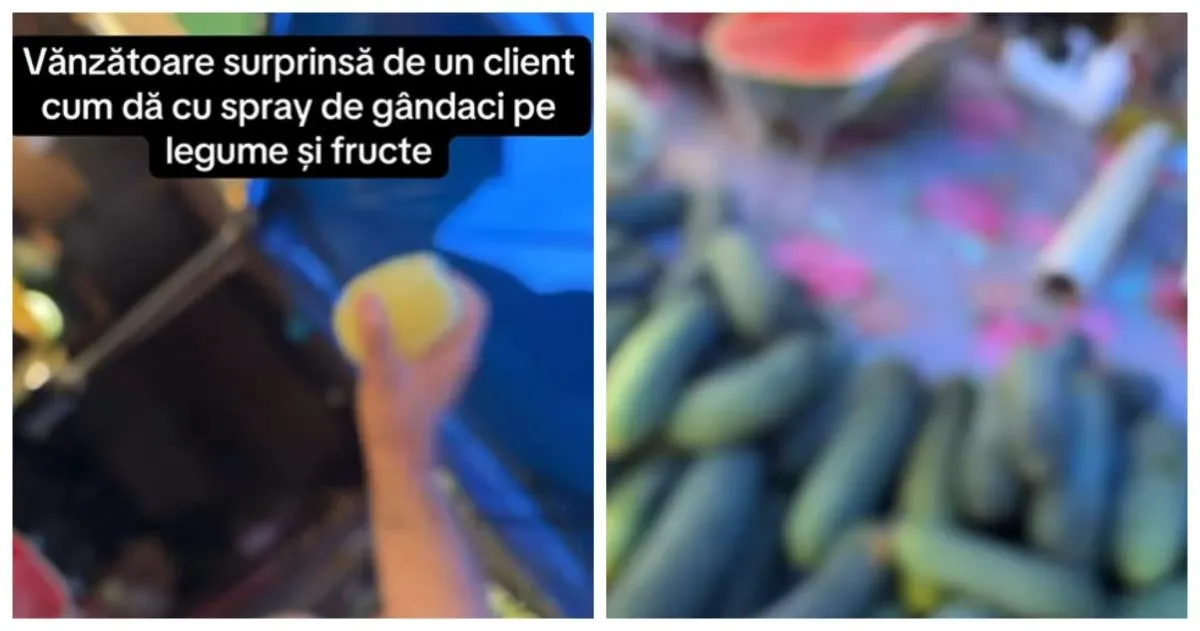 Spray pulverizat pe legume