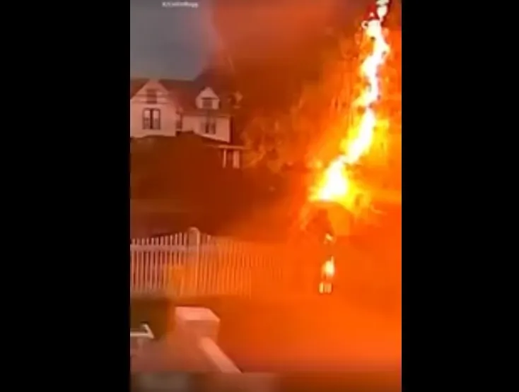 Bărbat lovit de fulger