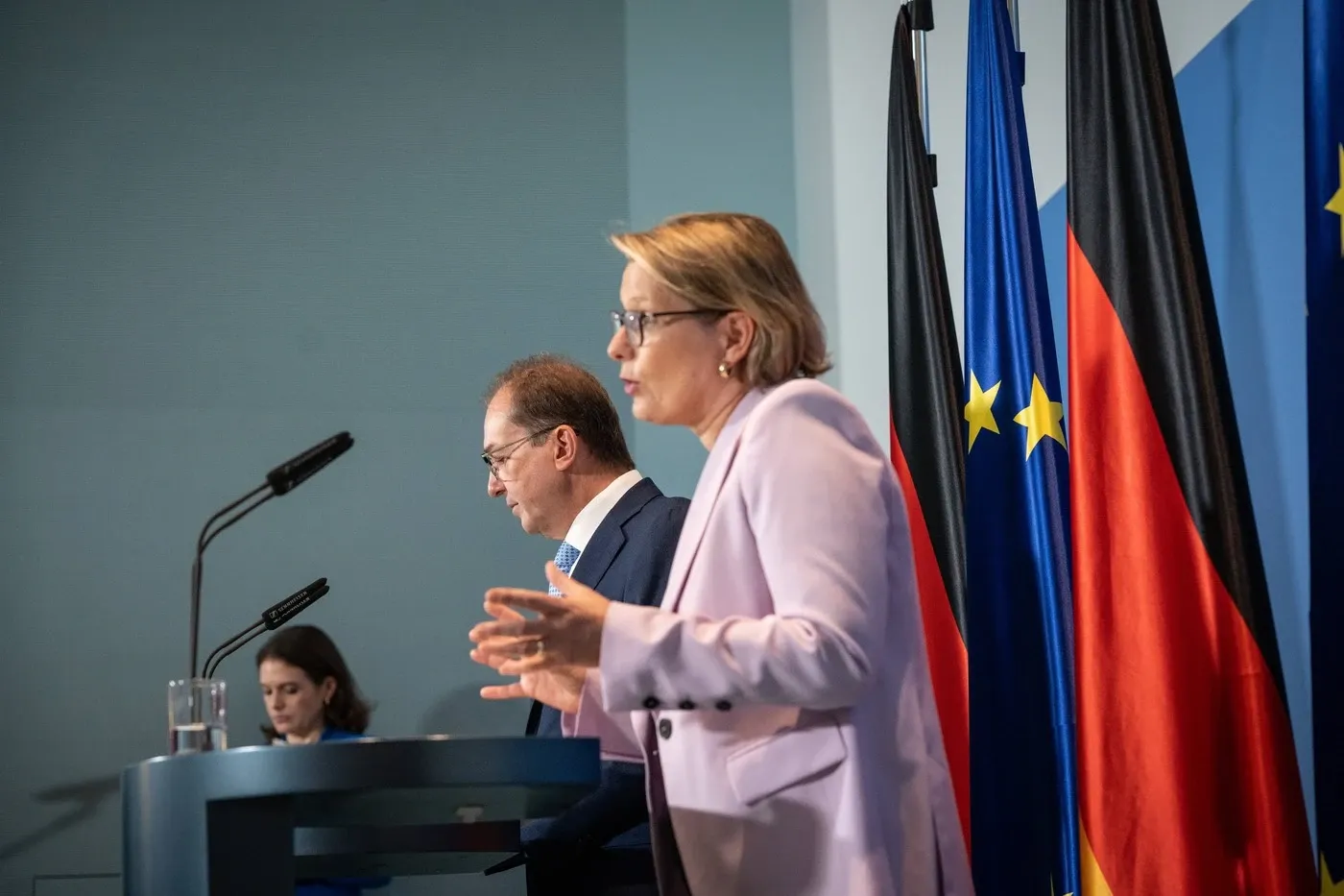 Alexander Dobrindt și Stefanie Hubig. Foto: Profimedia