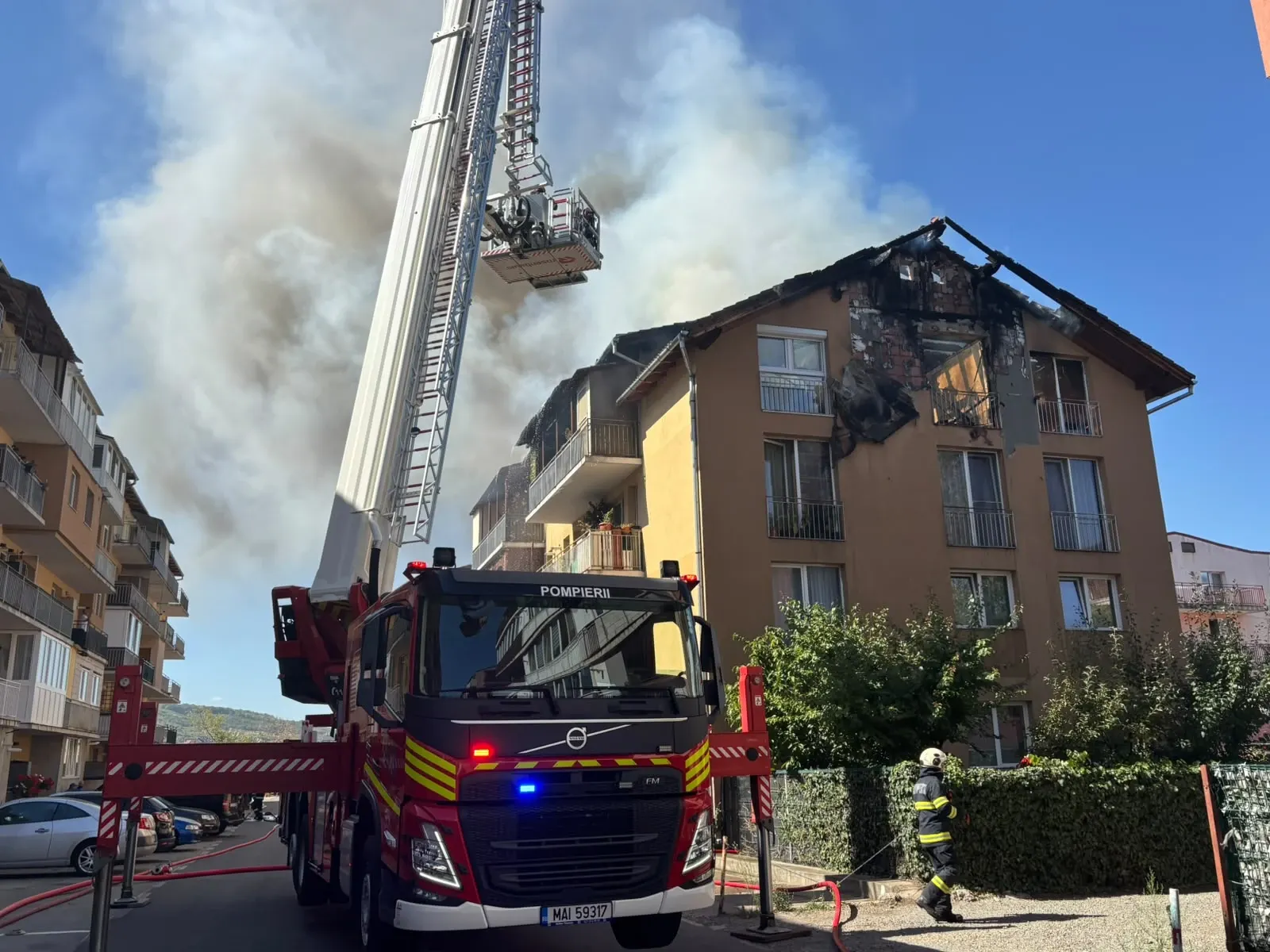 FPotrivit primelor informații transmise de ISU Cluj, nu au fost raportate victime. Foto/ISU