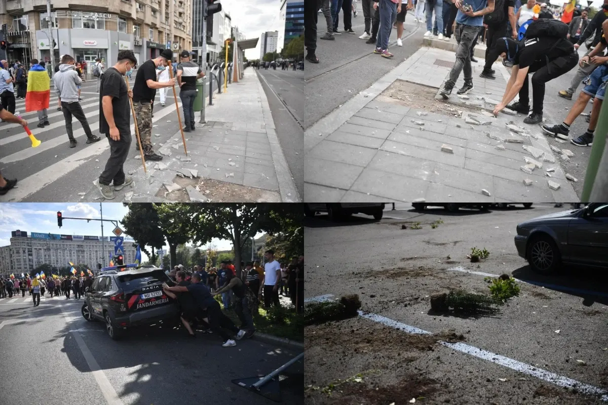 Piața Victoriei după protest / Foto - Agerpres