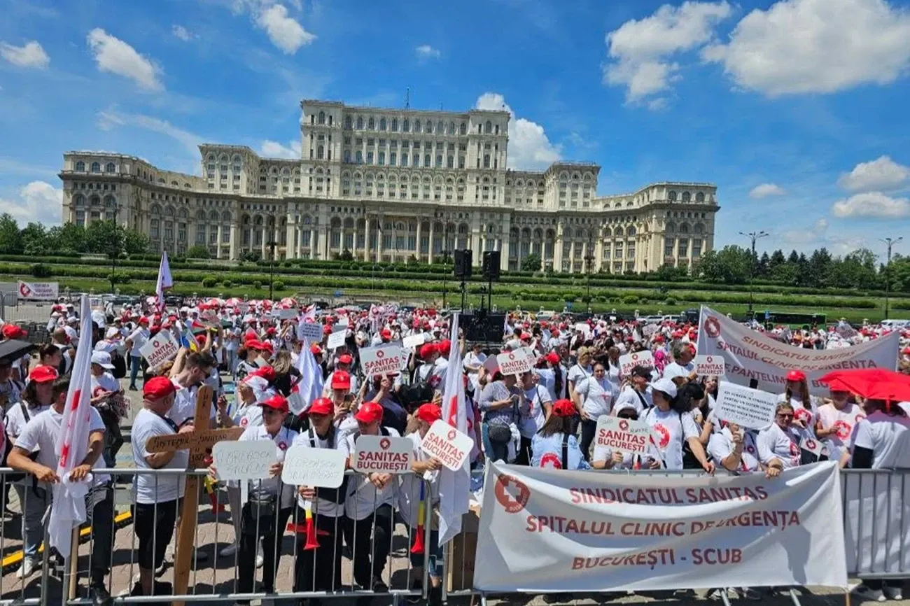 Protest al Federatiei Sanitas 