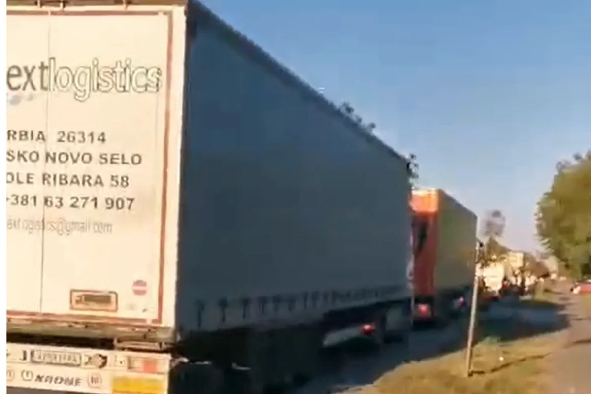 Protest transportatori/ Captură video 