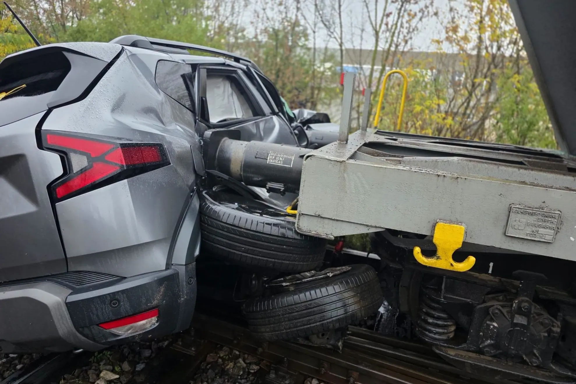 Accident tren/Sursa foto: ISU Giurgiu