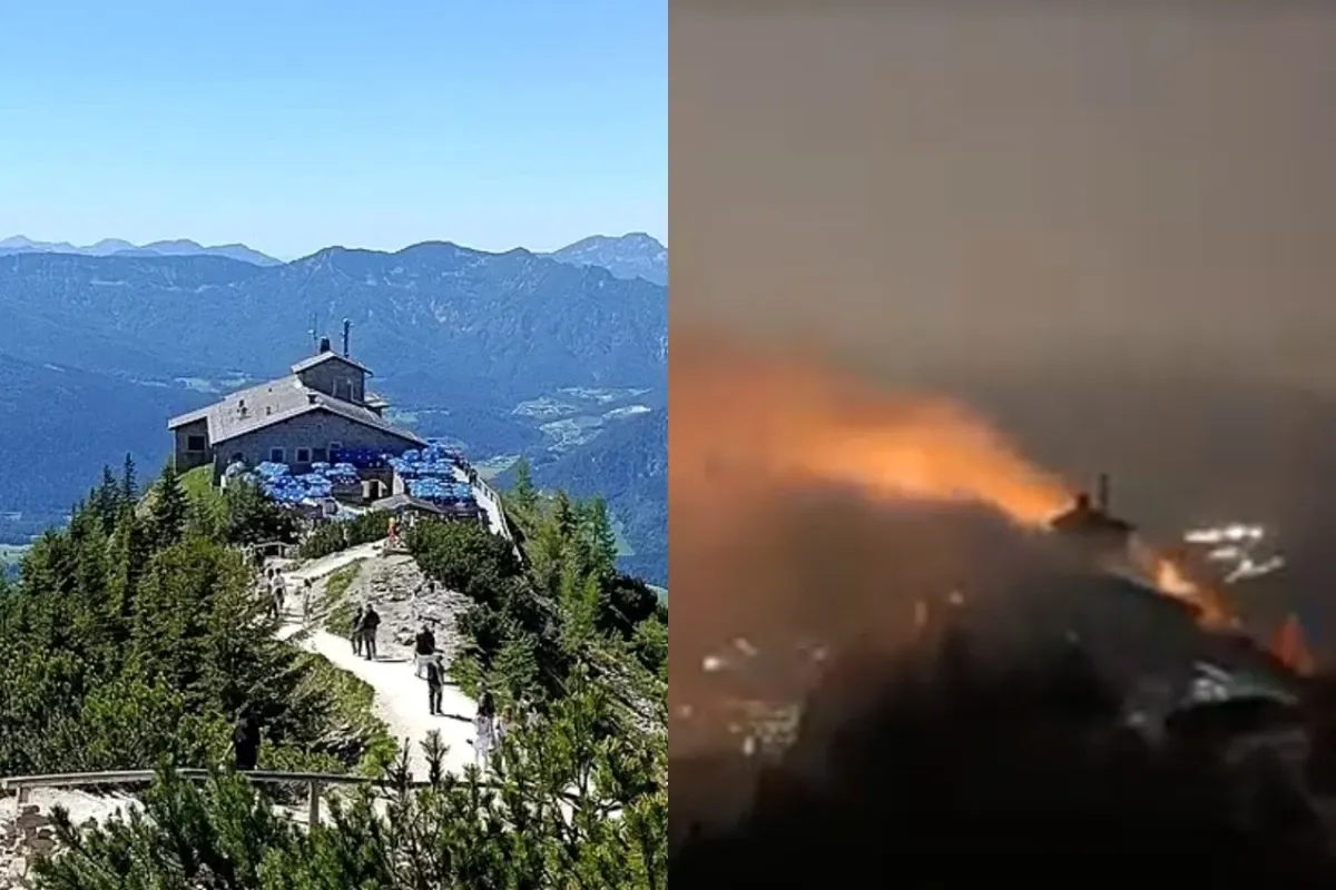 Incendiu la reședința lui Hitler / Sursa foto - Captură video