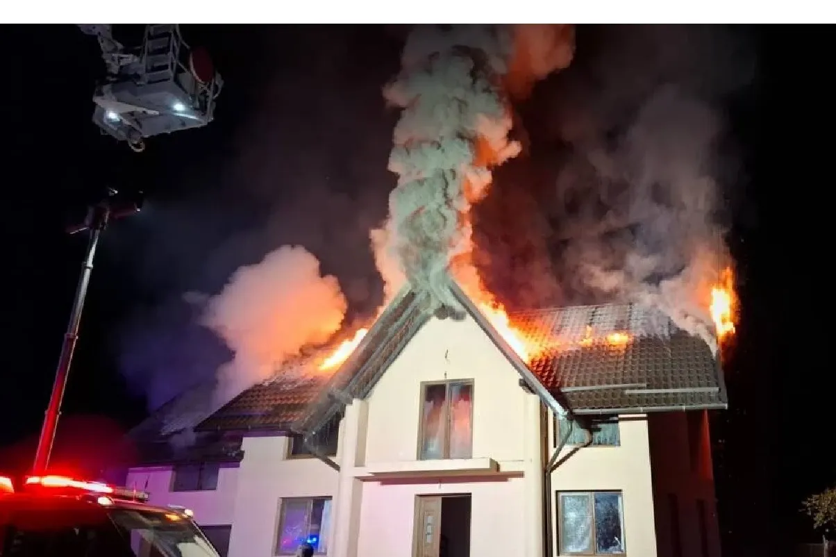 Incendiu în Bistrița Năsăud/ Sursa foto: Bistriteanul.ro