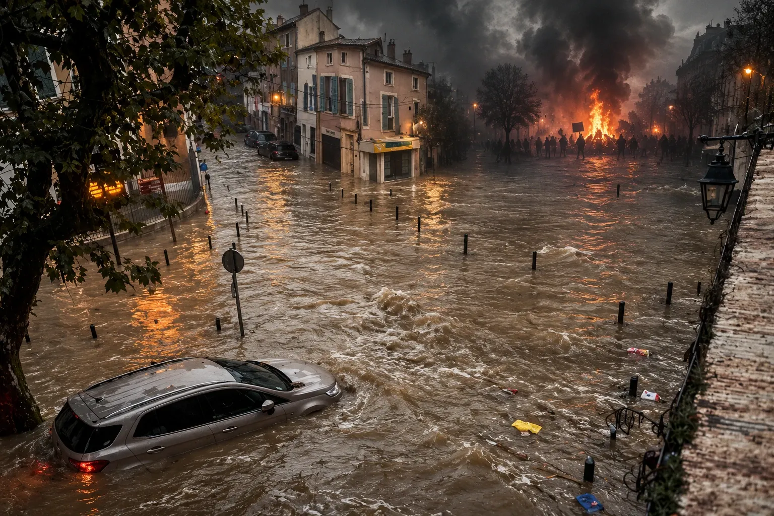 Inundații Franța/ Sursa foto: Colaj Realitatea